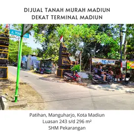 Jual Tanah Murah Madiun Patihan, Dekat Terminal Madiun