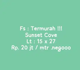 Di Jual Tanah Sunset Cove, CPI Losari