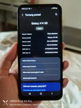Samsung galaxy a14 5g 6/128gb hp aja segel
Normal semua no minus, min