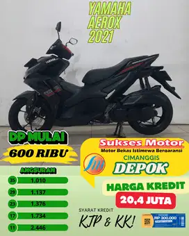 PROMO DP MULAI 600 RIBU YAMAHA AEROX TAHUN 2021 PROSES KILAT MINAT WA