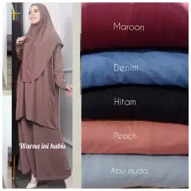 SETELAN LONG TUNIK BERGO JERSEY JUMBO