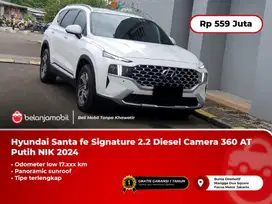 [LOW KM] Hyundai Santa fe Signature 2.2 Diesel AT Putih 2024/2025