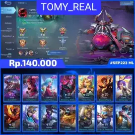 Jual akun mobile legend stok pribadi