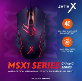 Mouse Gaming JETE MSX1 LED USB Wired - Mouse Kabel