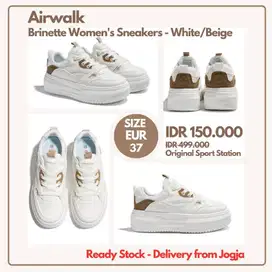 Airwalk Brinette Women's Sneakers - White/Beige Size 37 Sneaker Wanita