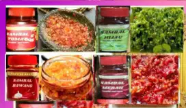 Sambal pedas sambal bawang ada 10 varian rasa  enak dan mantap