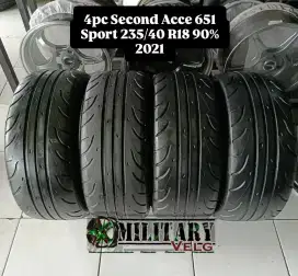 4pc Second likenew Accelera 651 sport 235/40 R18 no tambalan