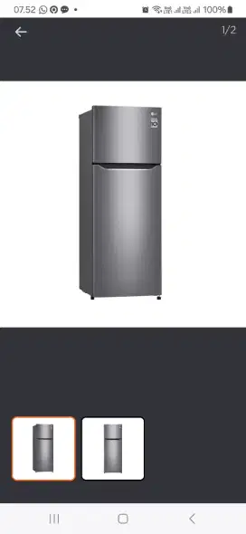 LG 254 ltr kulkaas 2 pintu