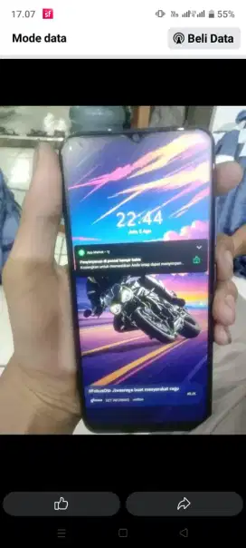 Maharan aja nih Hp Realmi C21Y ram 3/32 minus sidik jari aja off