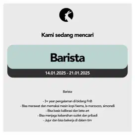 Lowongan Kerja Barista Bandung