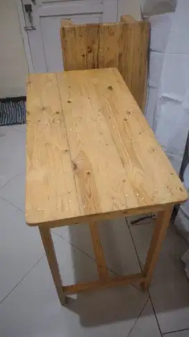 meja kayu jati belanda