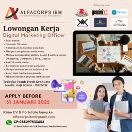 Lowongan Kerja Digital Marketing Officer (DMO)