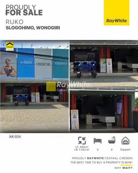 Di Jual cepat & murah ruko konstruksi 3 lantai di Wonogiri