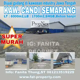 Dijual pabrik/gudang di Kawasan Industri Candi Semarang LT 6000m2