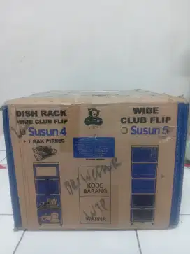 lemari 4 susun plastik + bonus rak piring