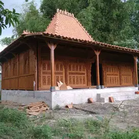 Rumah Joglo Kayu Jati Dinding Gebyok Ukir, Rumah Limasan Jati