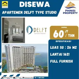 DISEWAKAN APARTEMEN DELFT CPI TYPE STUDIO LANTAI 16 FULL FURNISH