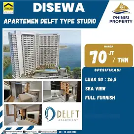 DISEWAKAN APARTEMEN DELFT CPI TYPE STUDIO SEA VIEW FULL FURNISH