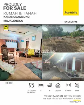 Dijual rumah dan lahan desa Karangsambung Kadipaten Majalengka