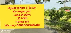 Dijual tanah zona kuning di jaten Karanganyar