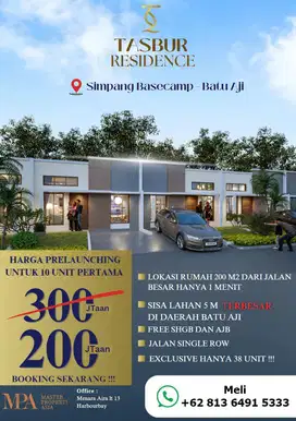 Rumah Baru Di Tasbur Residence Simpang Basecamp Batu Aji Batam