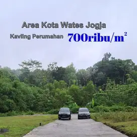 Area Kota Wates Jogja,kavling Perumahan 700ribu/m