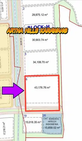 kavling siap pakai di artha hills karawang
