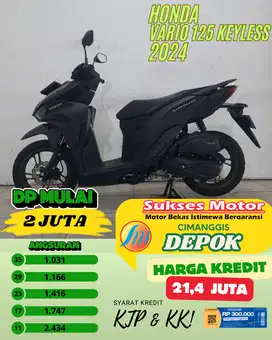 VARIO 125 KEYLESS TAHUN 2024 CASH / KREDIT SUDAH FREE ONKIR GAES