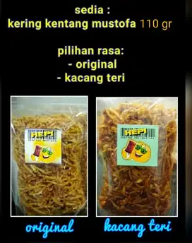 Kering kentang mustofa 100 gram, original / kacang teri