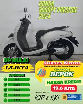 HONDA SCOOPY PRESTIGE TAHUN 2024 GARANSI MESIN 7 BULAN CASH / KREDIT