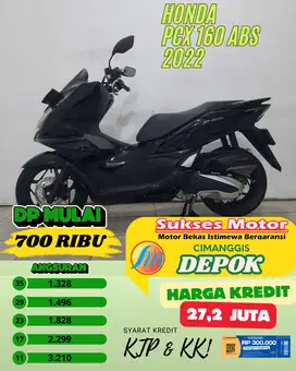 HONDA PCX 160 ABS TAHUN 2022 REMOT 2 SS LENGKAP CASH / KREDIT WA