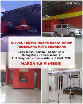 Jual tanah dan bangunan pinggir jalan di tembalang