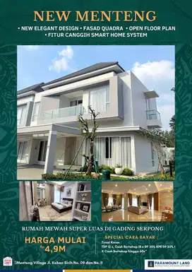 Dijual Rumah Mewah Cluster New Menteng Village Gading Serpong