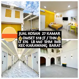 JUAL KOS KOST KOSAN KOSTAN 27 KAMAR OMSET 518 JUTA DI KARAWANG BARAT