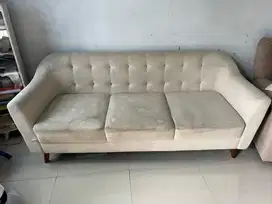 Sofa 3 seater bahan kain