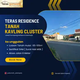 TANAH KAVLING CLUSTER DI KARTASURA DEKAT KAMPUS UMS DAN KOTA SOLO