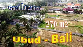 270 m2 Kontur Bagus untuk Hunian area Ubud Pejeng