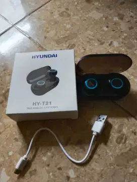 Obral Cepat Earbuds Bluetooth Merk HYUNDAI ori Berkualitas Baru Mantap