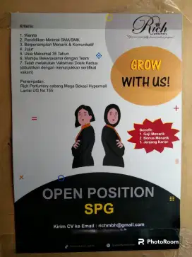 Lowongan pekerjaan spg parfum