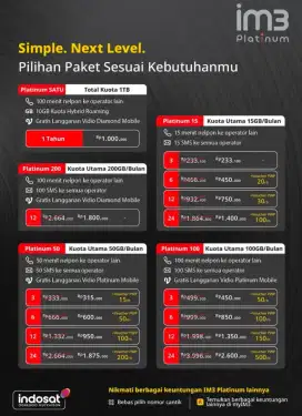 Indosat platinum pascabayar