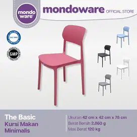 Kursi Makan Minimalist Super Nyaman - Mondoware Plastics S1 The Basic