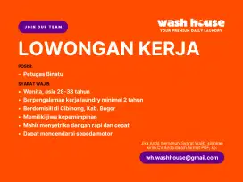 LOKER LAUNDRY CIBINONG - PETUGAS BINATU