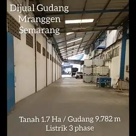 Dijual Gudang Besar 1.7 Ha Mranggen Semarang