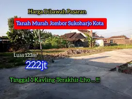 Tanah Murah Dibawah Pasaran, Jombor Sukoharjo Kota. 1 Kavling Terakhir