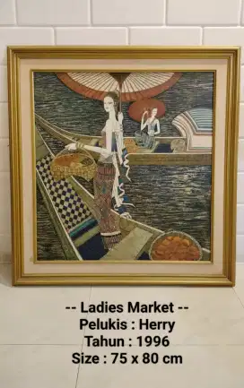 Lukisan Kanvas Ladies Market