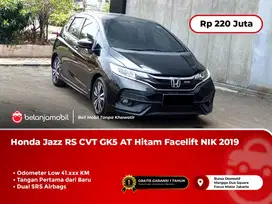 [ LOW KM ] Honda Jazz RS CVT GK5 AT Hitam Facelift 2019/2020