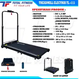 TOTAL FITNESS Treadmill Elektrik TL-111 Walking Pad