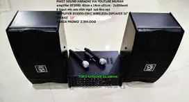 PAKET SOUND KARAOKE VIA YOUTUBE MURAH amplifier BT3000: 43cm x 14cm