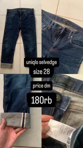 celana selvedge jeans uniqlo