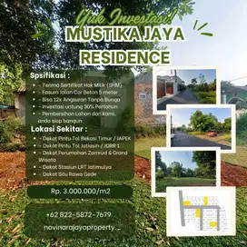 Dijual Kavling Area Bekasi kota, Dapat Fasum Jalan Cor 5 Meter.